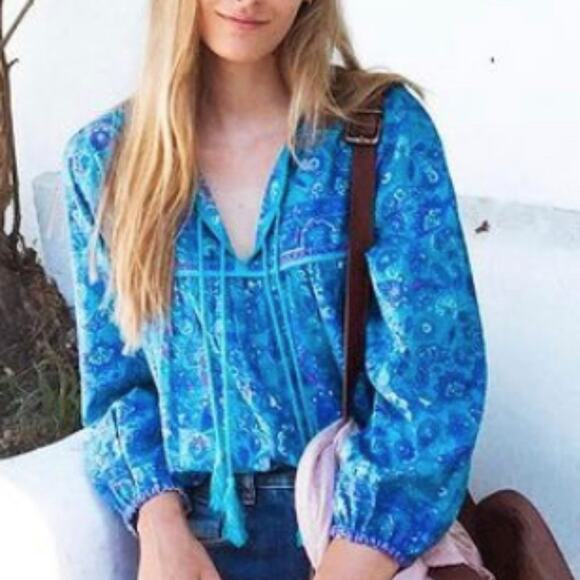 NEW HOUSE OF SKYE BOHEMIAN RHAPSODY GYPSY BLOUSE - Picture 2 of 8